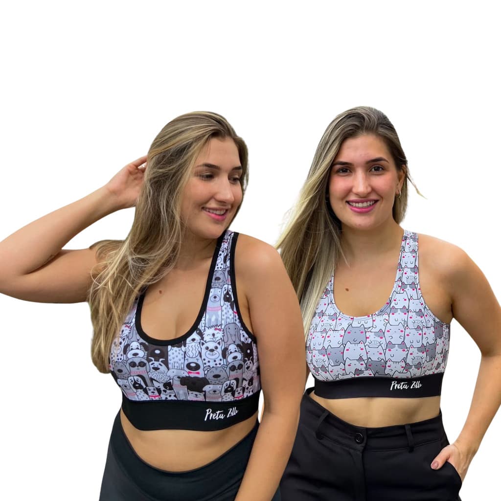Top Nadador para Academia ou Ciclismo PP ao Plus Size Cachorrinhos ou Gatinhos