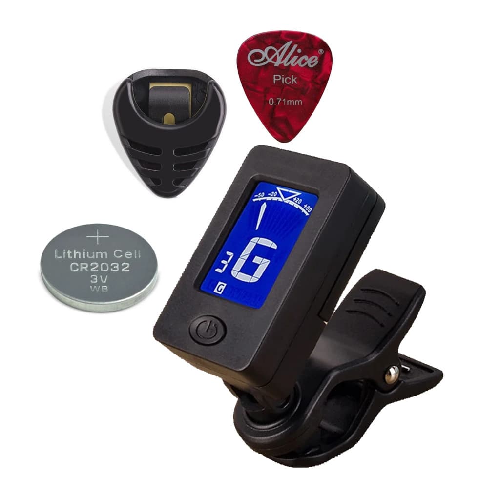 Afinador Digital para Violão Guitarra Baixo Cavaquinho Ukulele Banjo Viola Violino Cromático
