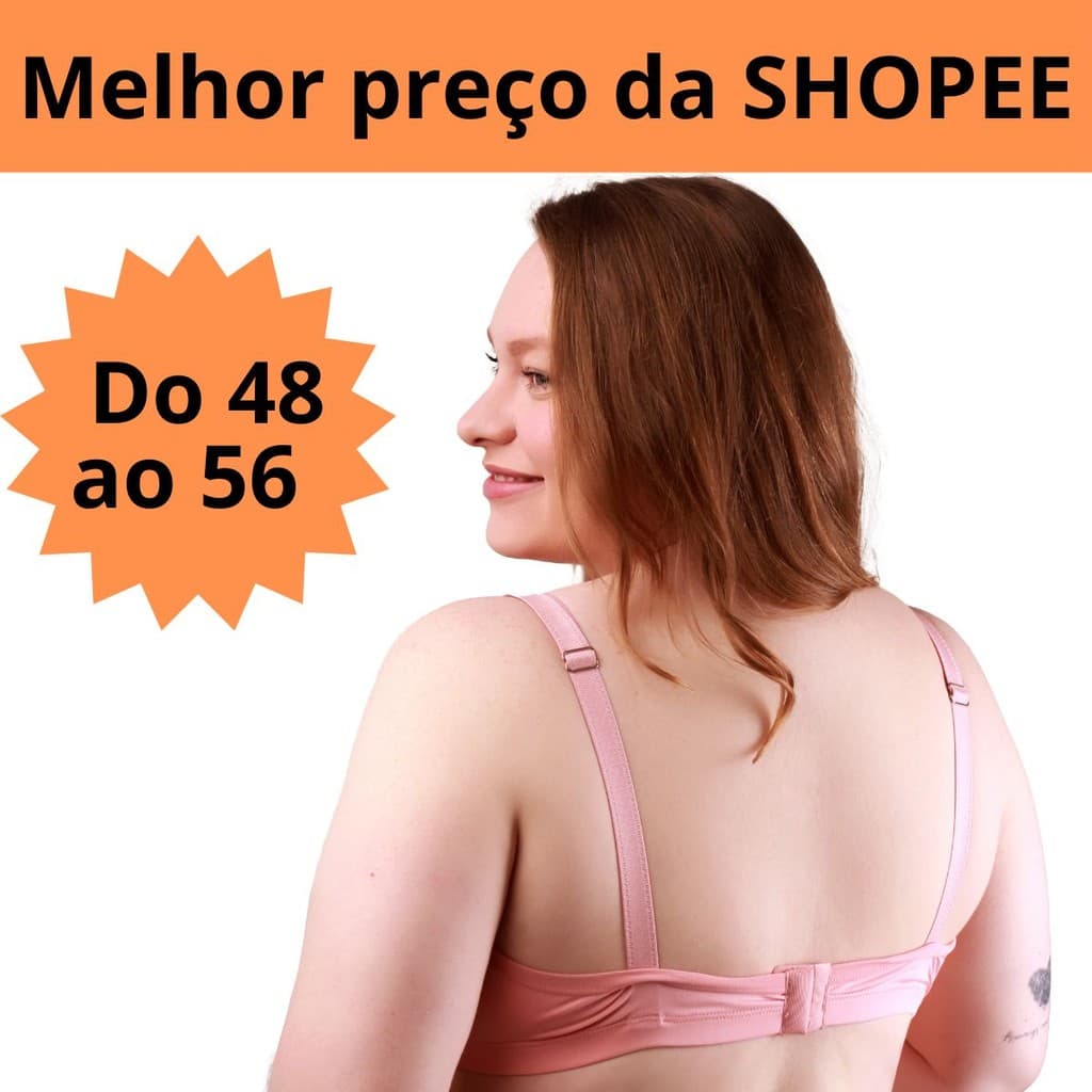 Kit 3 Sutiãs Reforçado Plus Size Sem Aro Sustentação - Sutia Plus