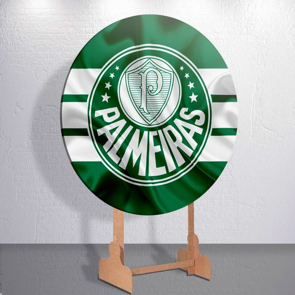 Capa Painel Redondo Festa Times de Futebol Estampa Infantil Mini e Grande Decoração Menino