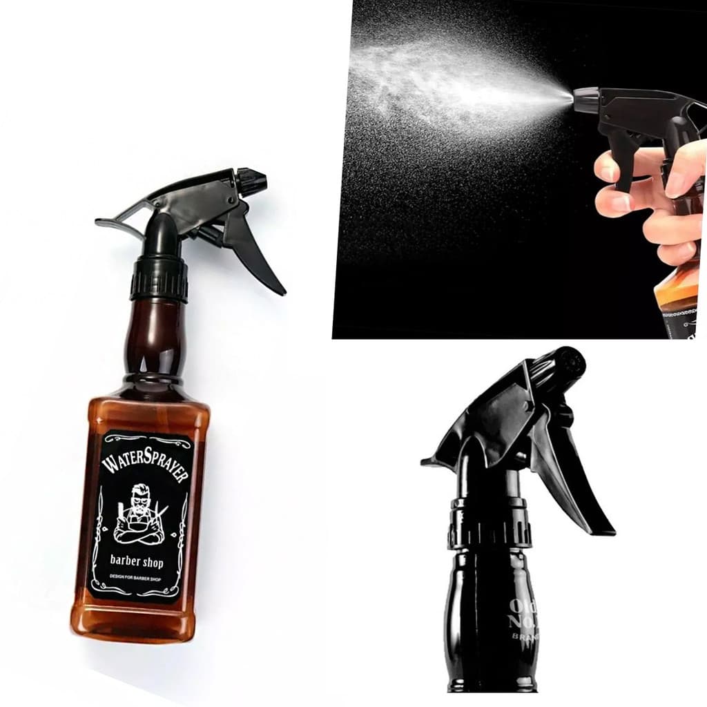 Borrifador de Água Estampado de Plástico para Barbeiro/Cabeleireiro Profissional 620ml