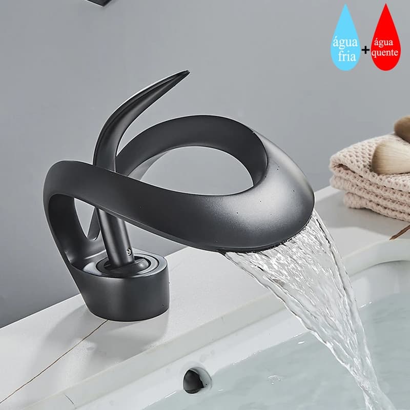 Tornozeleira Artística Para Lavatório , Cascata Com Saída De Alavanca Única