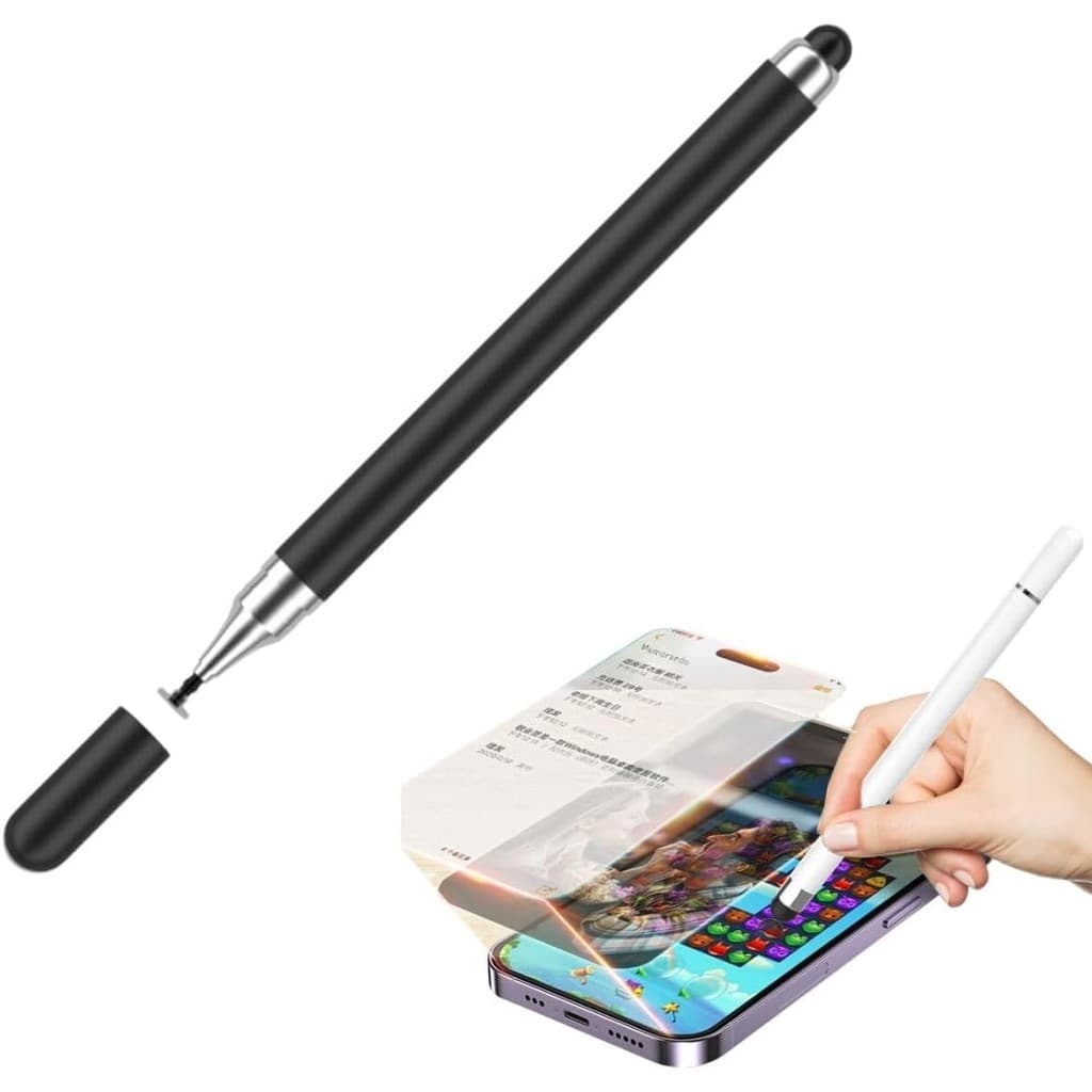 Caneta Stylus Touch Ponta Fina e Silicone 2 em 1 - Universal Tablets, Celulares Ipads Cores Sortidas