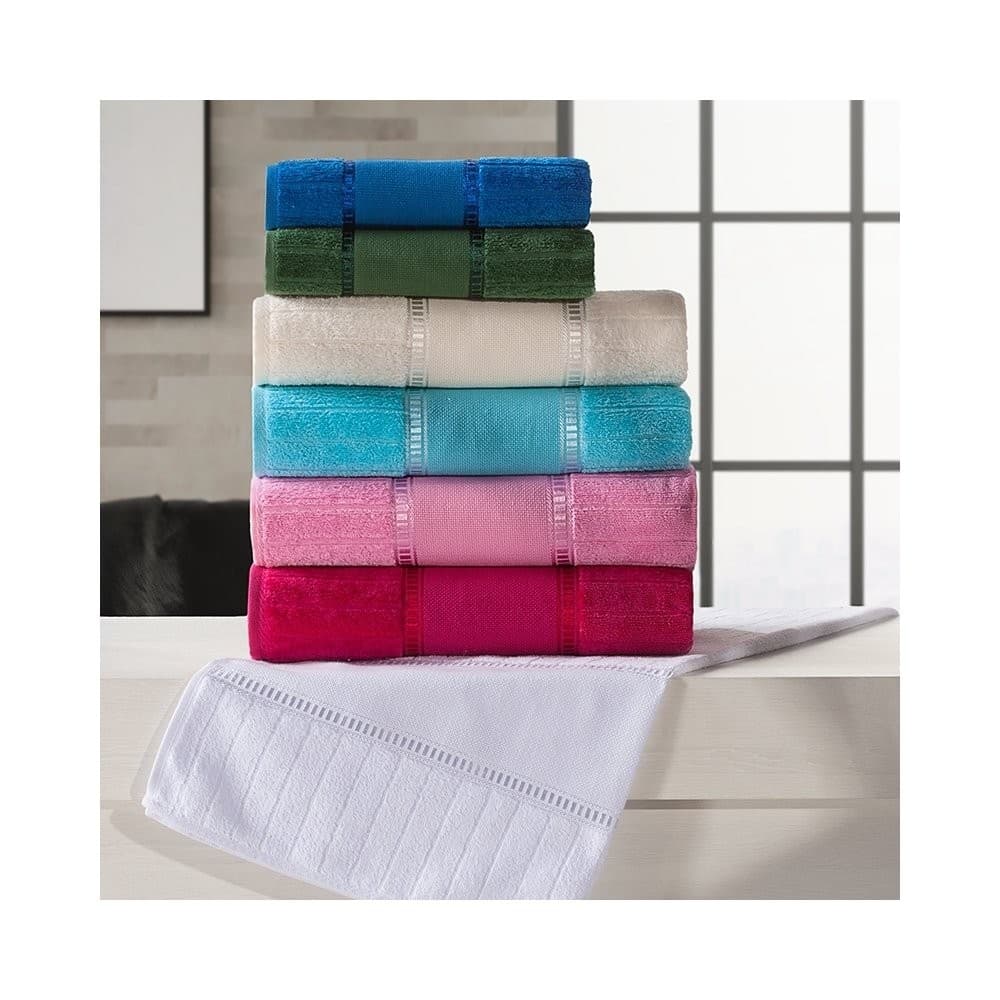 Toalha Lavabo de Mão Aveludada para Ponto Cruz Athelier 30x50cm 100% Algodão