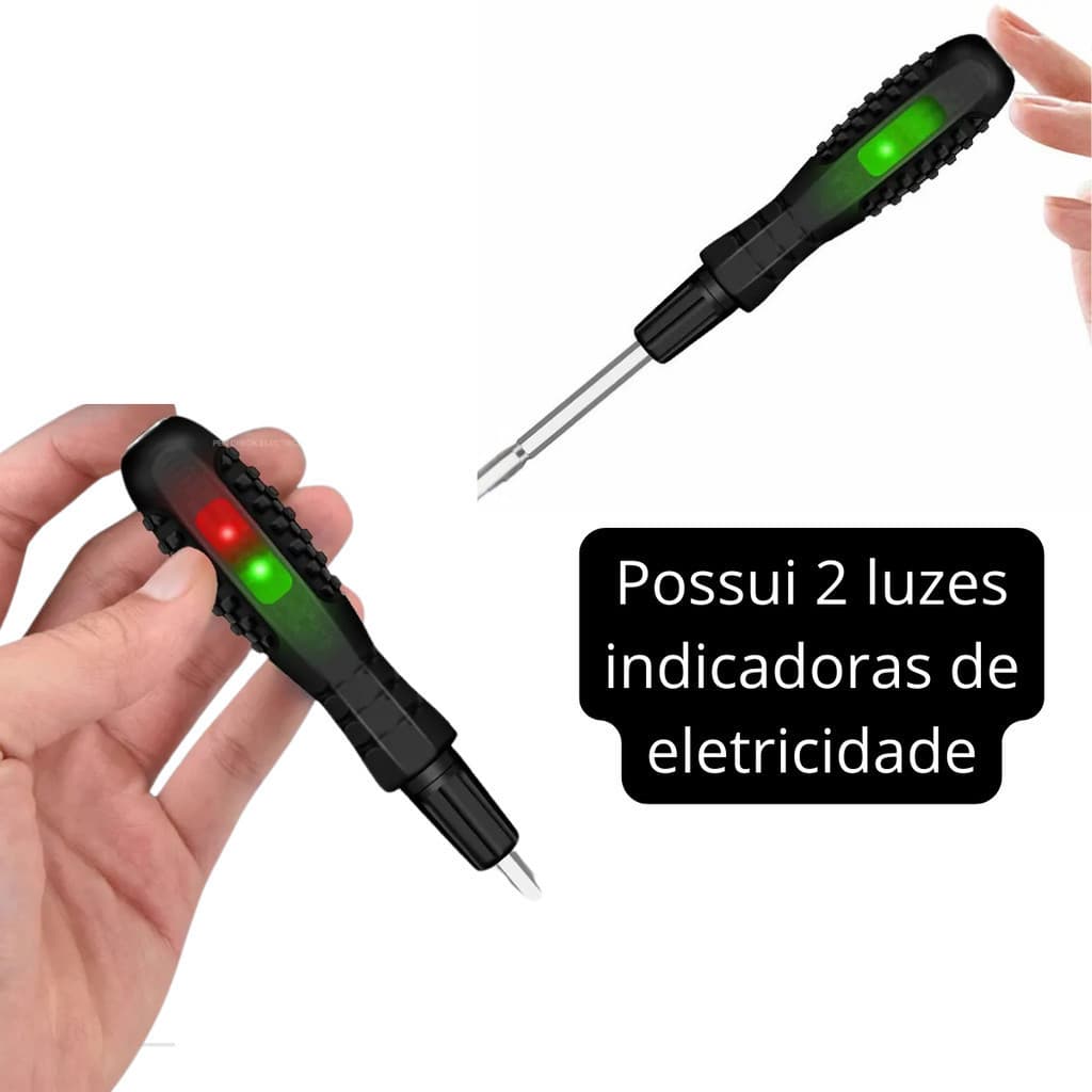 Caneta Elétrica Inteligente Multifuncional para Medição de Luz e Quebra de Fios