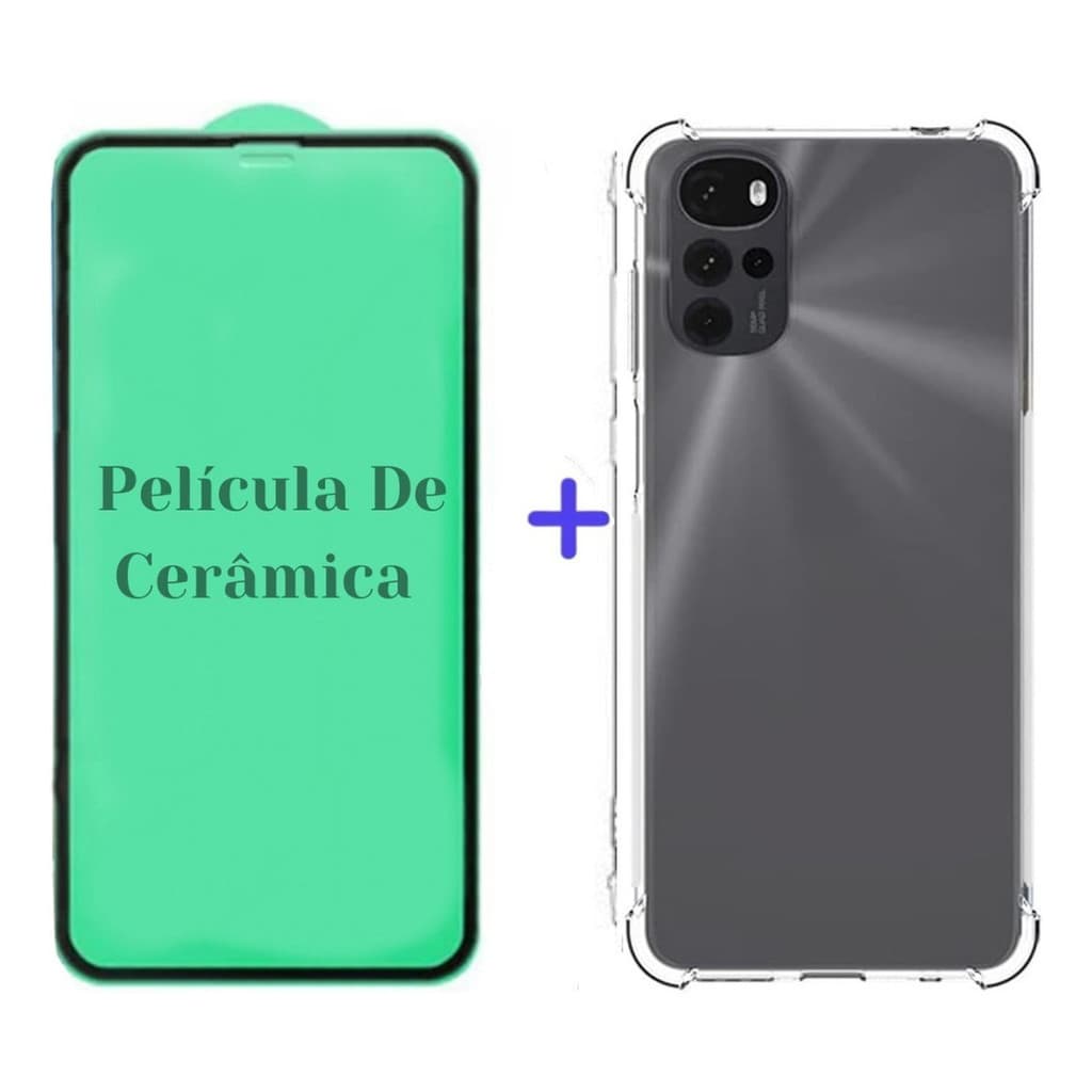 Capa + Película De Cerâmica Motorola Moto G22