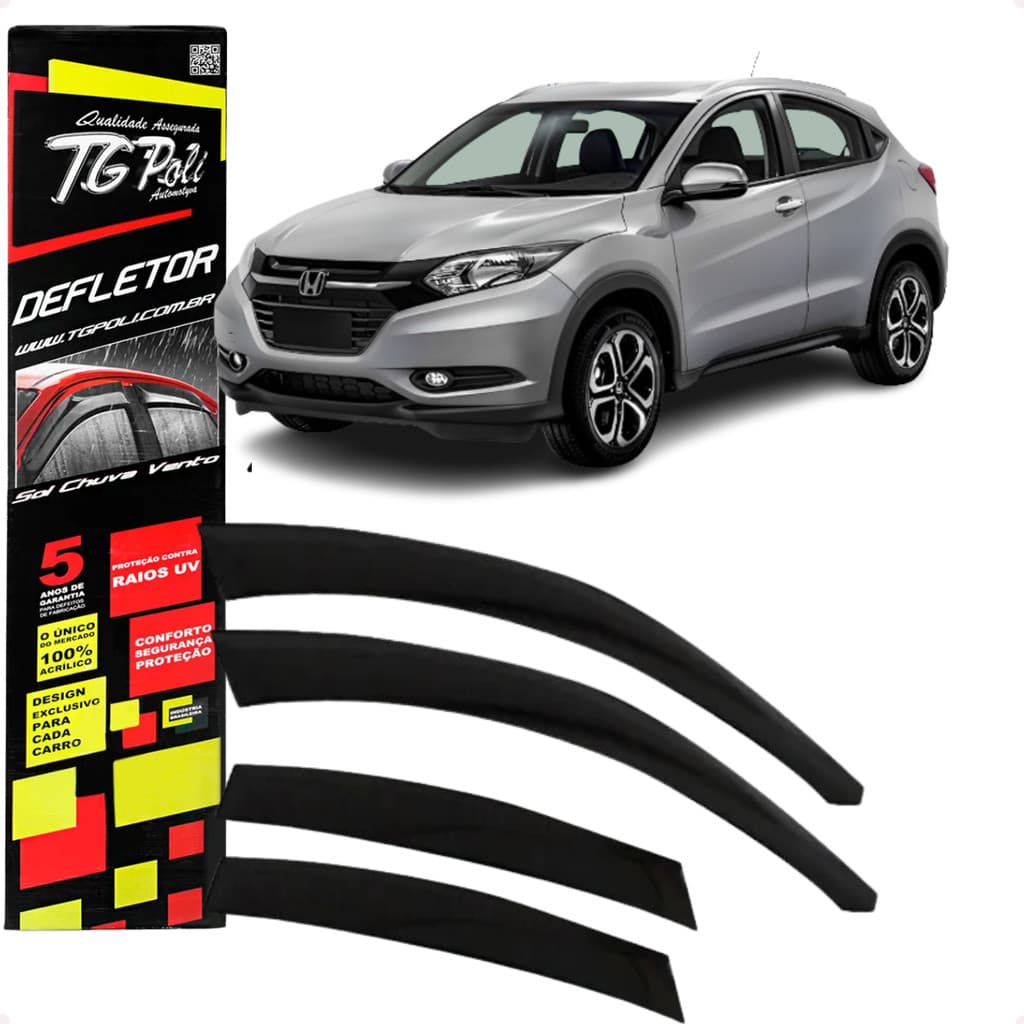 Calha de Chuva Defletor Honda HR-V 2015 A 2021 4 Portas Original TG Poli