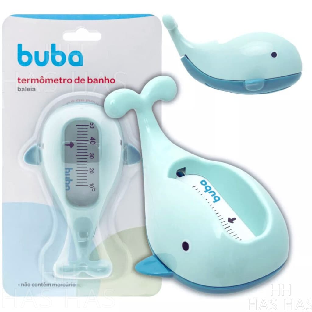 Termômetro de Banheira Para Banho Buba Bebê Mede Temperatura Água Criança Segurança Infantil Baleia