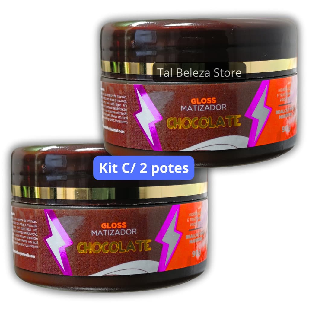 Matizador Ouran Efeito Chocolate 90g Kit C/ 2 potes