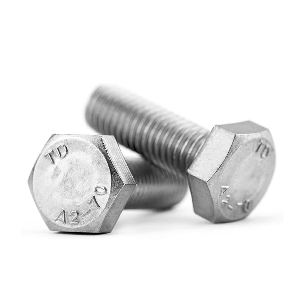 Parafuso Sextavado Aço Inox A2/304 M3/M4/M5/M6/M8 C/ 50 Unidades