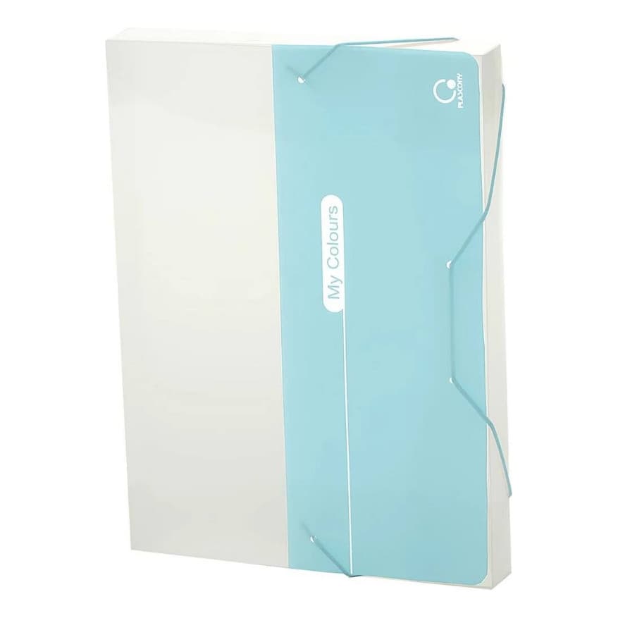Pasta Aba Elástico A4 Dorso 2cm, Plástica Azul Plascony 1 Un