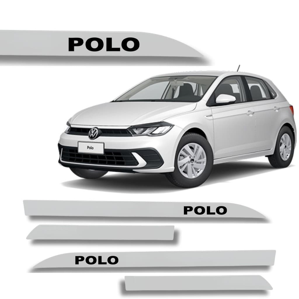Friso Porta Lateral Vw Polo Branco Cristal 2002 até 2025