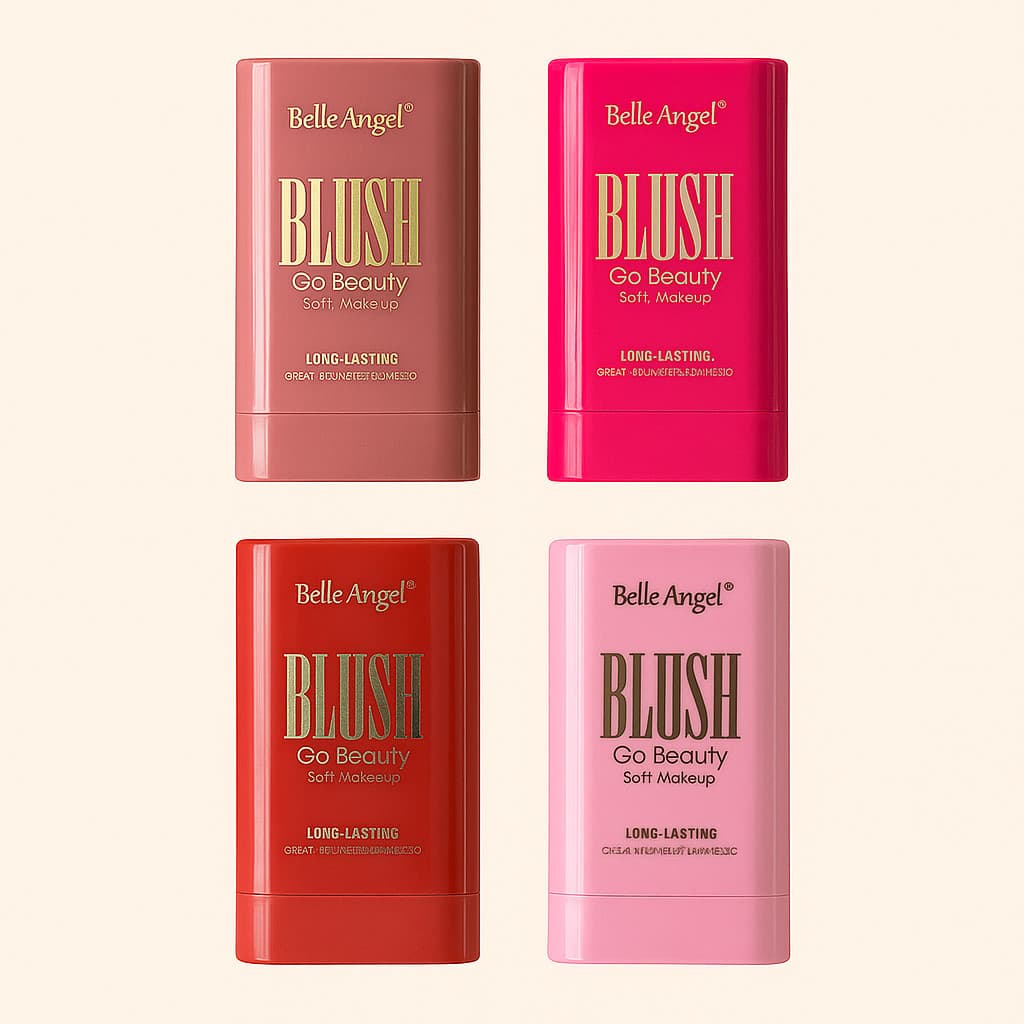 Blush Bastão Cor Natural Longa Duração Belle Angel RB005 Lancamento