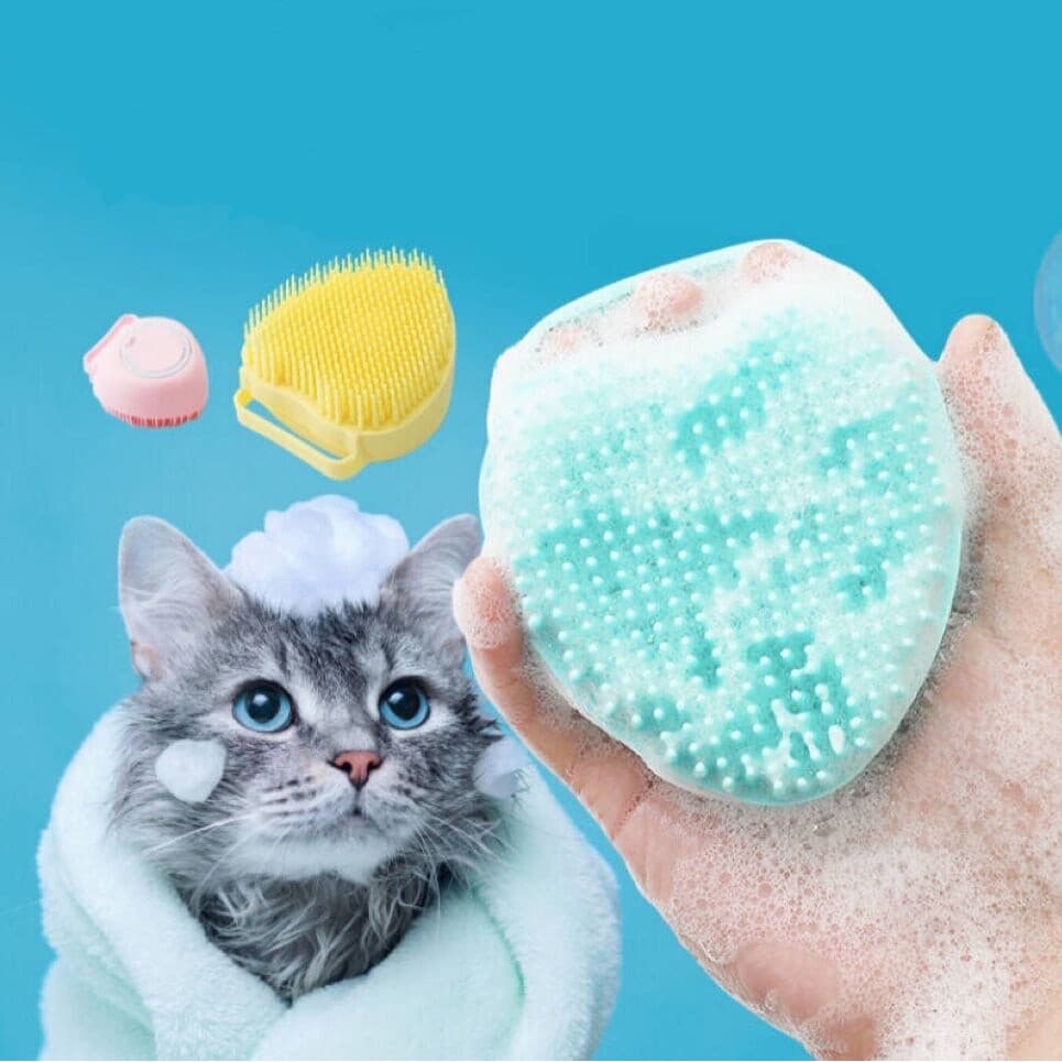 Esponja De Silicone Para Banho Com Dispenser Shampoo / Sabonete parad Crianças, Adultos e Pets