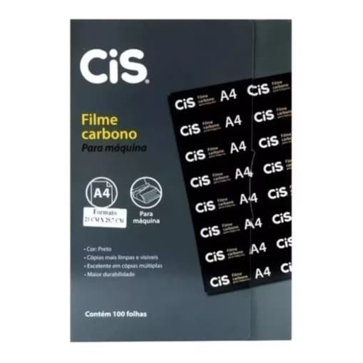 Filme Carbono Para Maquina Preto 100 Folhas - Cis