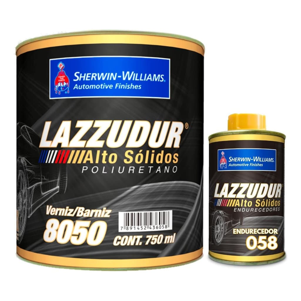 Verniz Lazzuril Automotivo 8050 Alto Solido + Catalizador