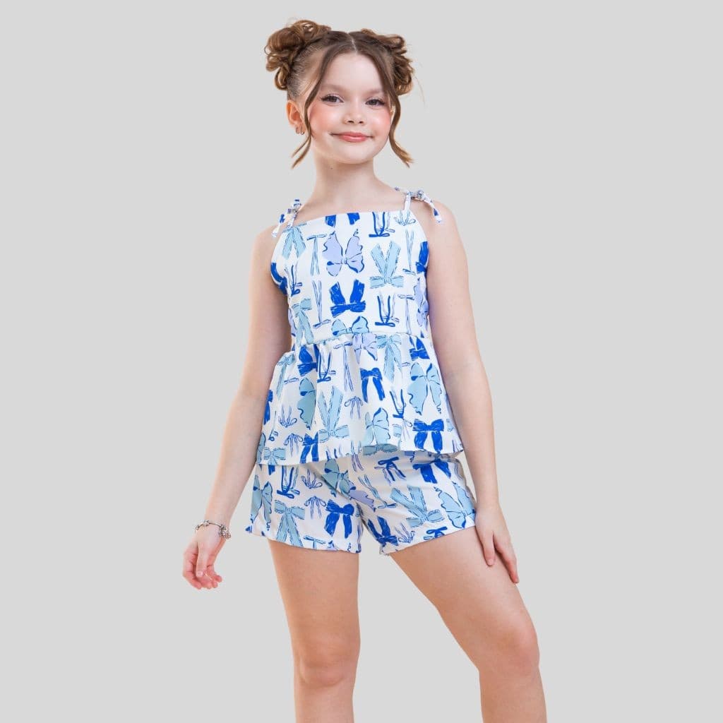 Conjunto Juvenil de Menina Festa Moda Blogueira Roupa Infantil Feminino 4 ao 16 anos