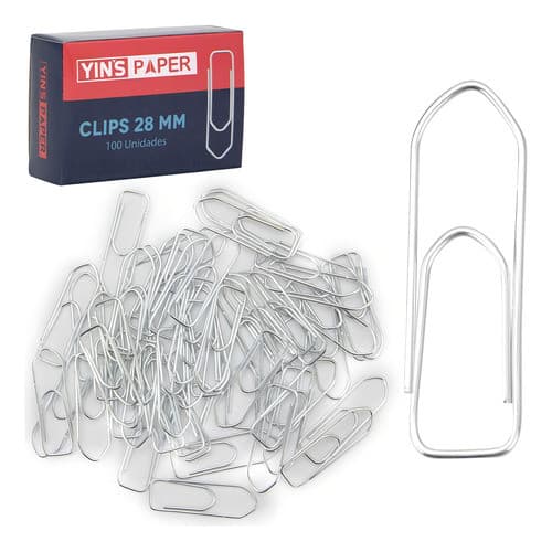 Clips Metal Triangular Com 100 Peca 28mm  Escolar