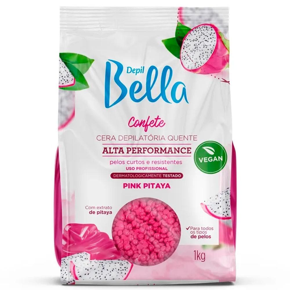 Cera Quente Depilatória Depil Bella Confete Pink Pitaya 1kg