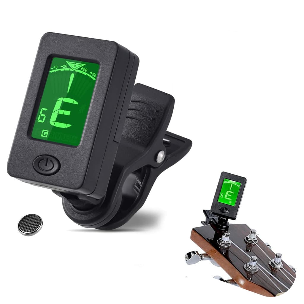 Afinador Eletrônico De Violão Guitarra Digital Com Clip-on LCD Profissional com Bateria Inclusa