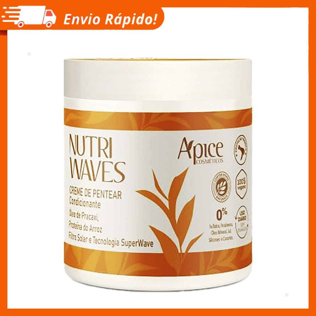 Creme de Pentear Nutri Waves Apice Proteção Térmica Condicionante 500g - Apse