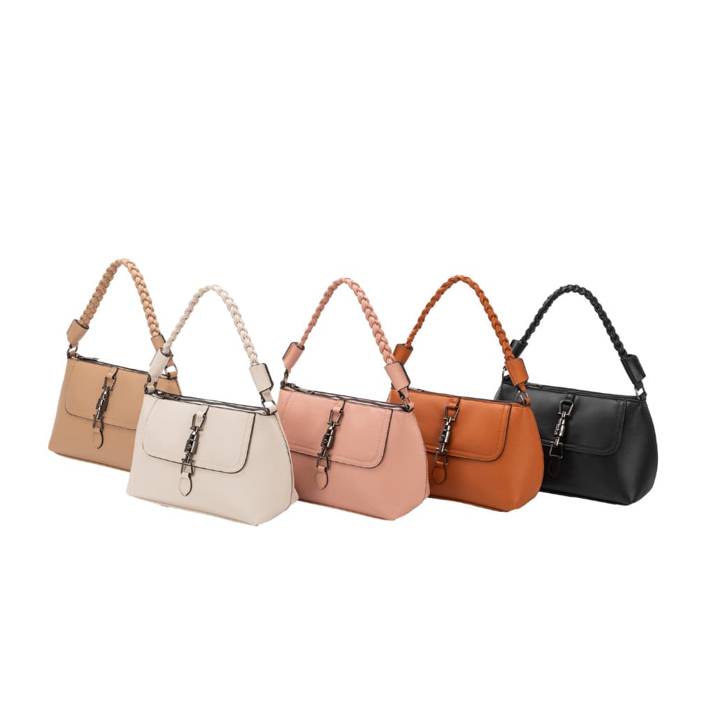 Bolsa Feminina Pequena Transversal Hand Held Ferragem niquel