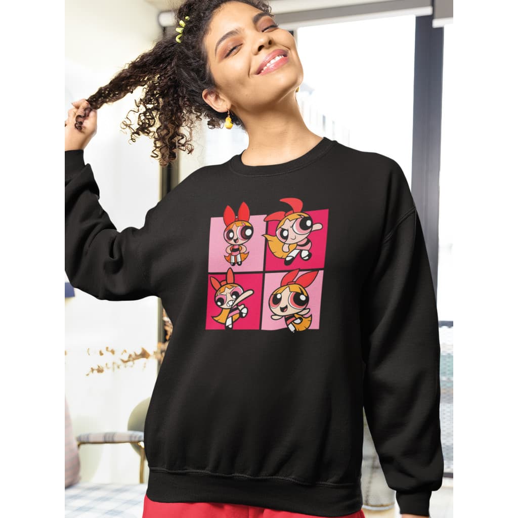 Moletom Careca Feminino Flanelado Blusa De Frio Suéter Meninas Super Poderosas em algodão Premium