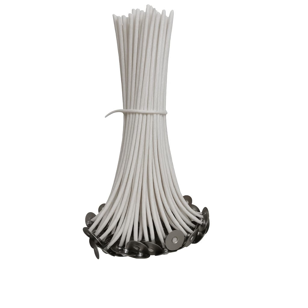 Pavio Para Velas Decorativas Artesanais com algodão parafinada com 3mm e 18CM - 50 Uns