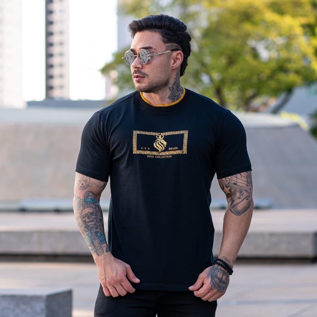 Camiseta Masculina Estilosa Premium Qualidade Jovem Verão Algodão
