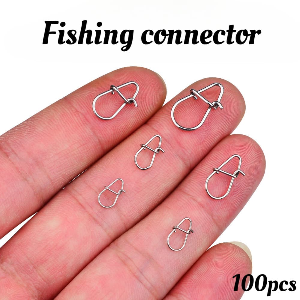 100 peças conector de pino rápido anel de conexão pesca marítima equipamento de pesca suprimentos de pesca Gadget