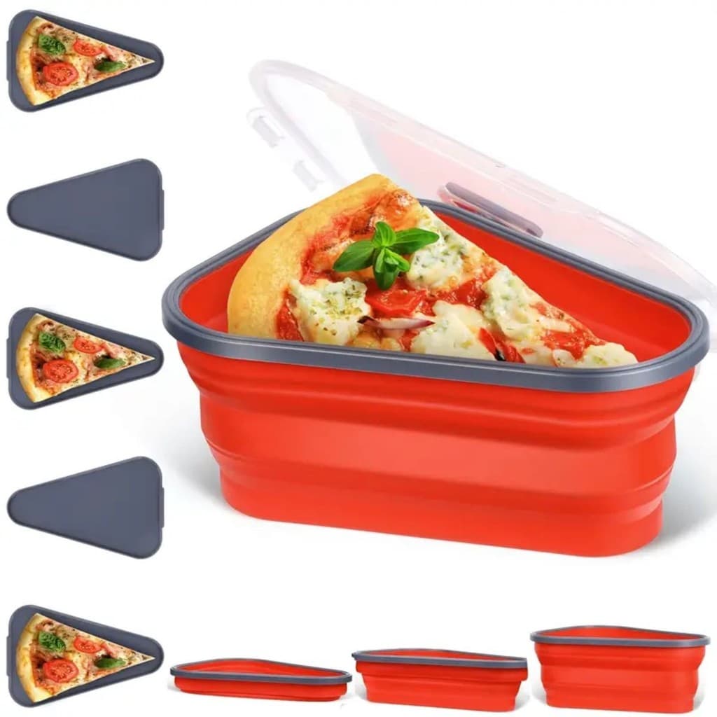 Porta Pizza Retrátil Recipiente Expansível para fatias