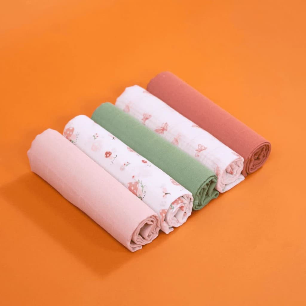 Fralda Soft Premium Papi Baby Bainha 78x78cm 5 Un Encanto Cogumelo