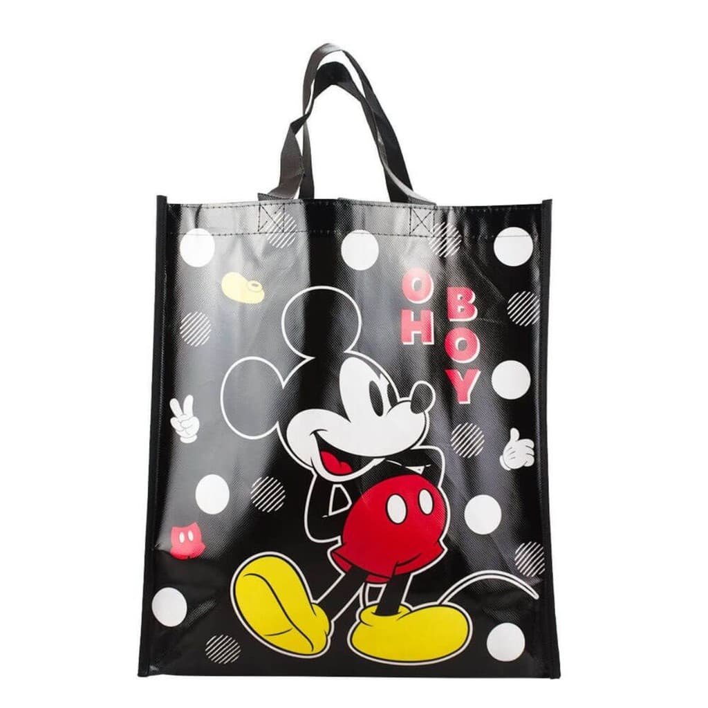 Sacola Feira Reutilizável Preto Mickey 39x35cm - Disney