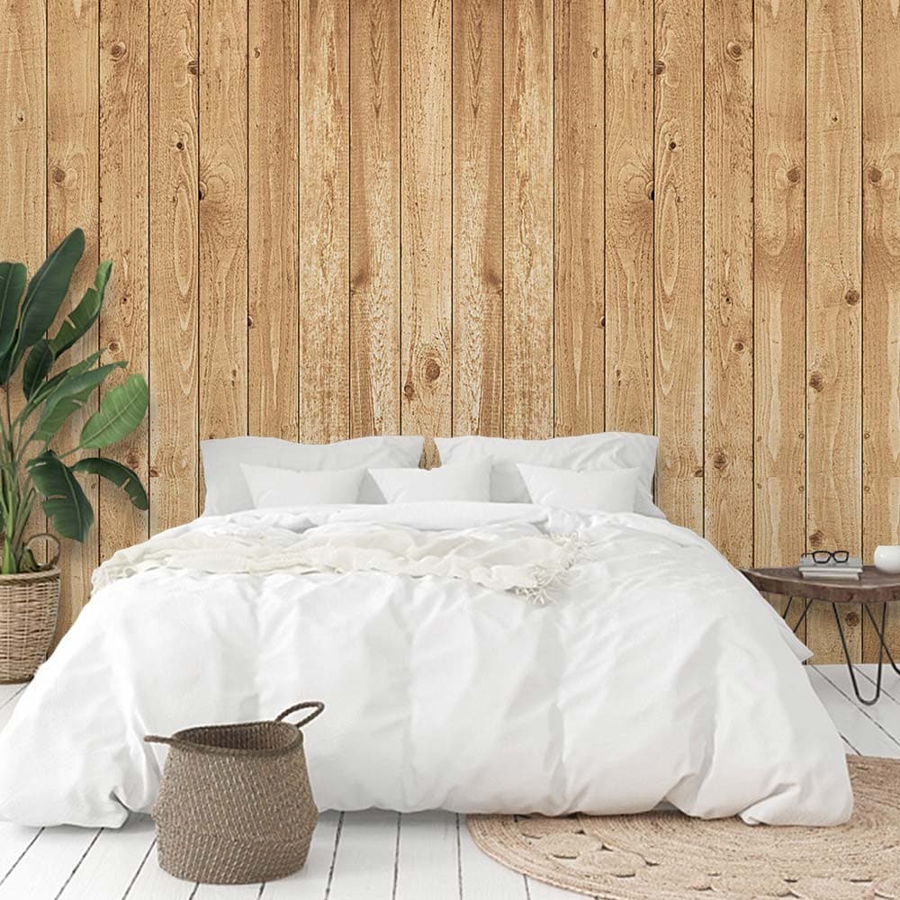 Papel de Parede Madeira Carvalho Claro – Adesivo Decorativo para Quarto, Sala e Cozinha