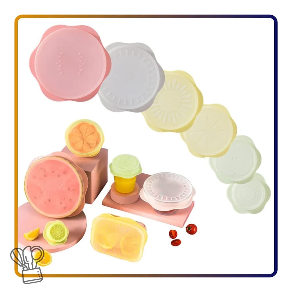 Conjunto Tampas Silicone Flexível Kit 6 Peças Linha Premium