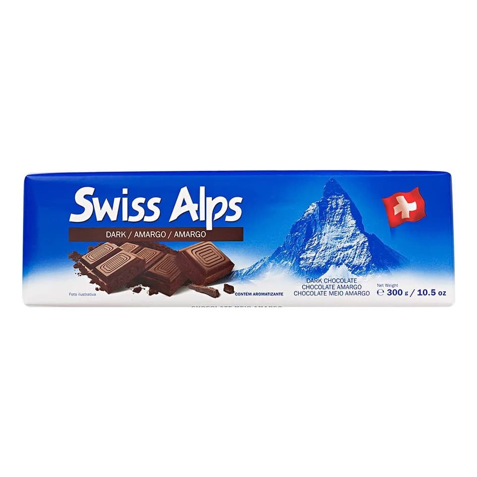 Chocolate Amargo Swiss Alps Dark 300g Importado Suíça