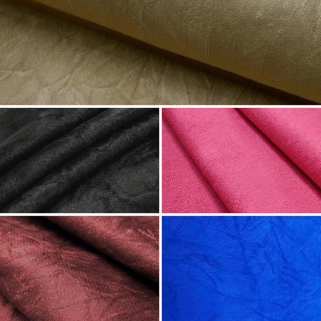 Tecido Suede amassado 2 Metros Poliester para Reforma Sofá Decoração 1,40 Largura