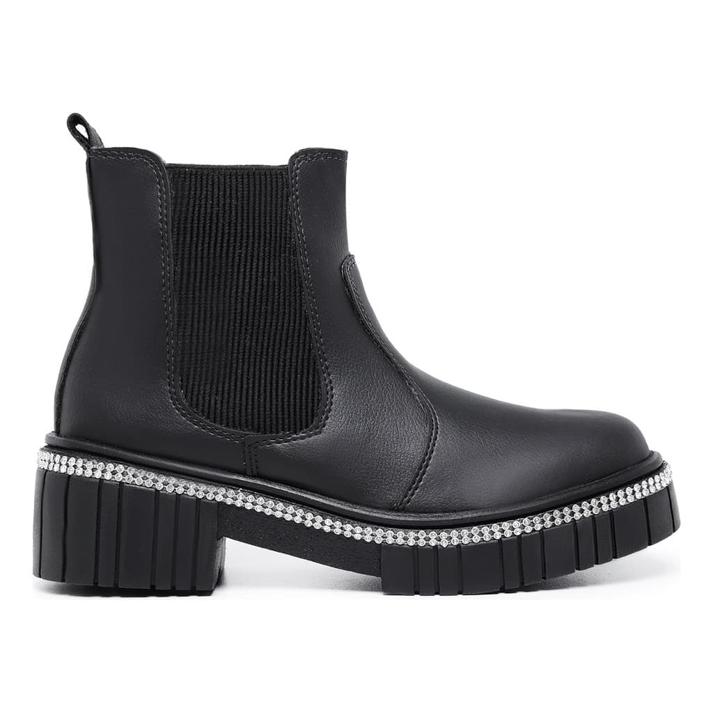 Bota Feminina Chelsea Coturno Casual Confortável Macia Moda