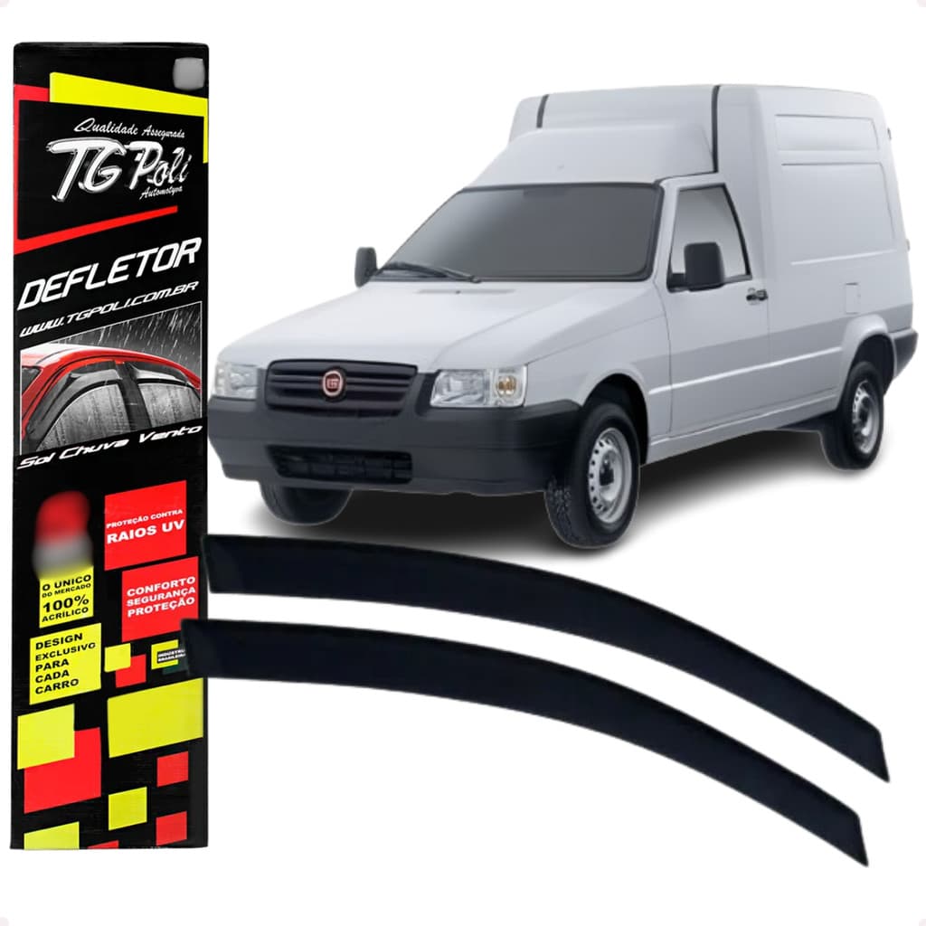 Jogo de Calhas de Chuva Defletores Original TGPoli Fiorino 1989 A 2013 2 Portas
