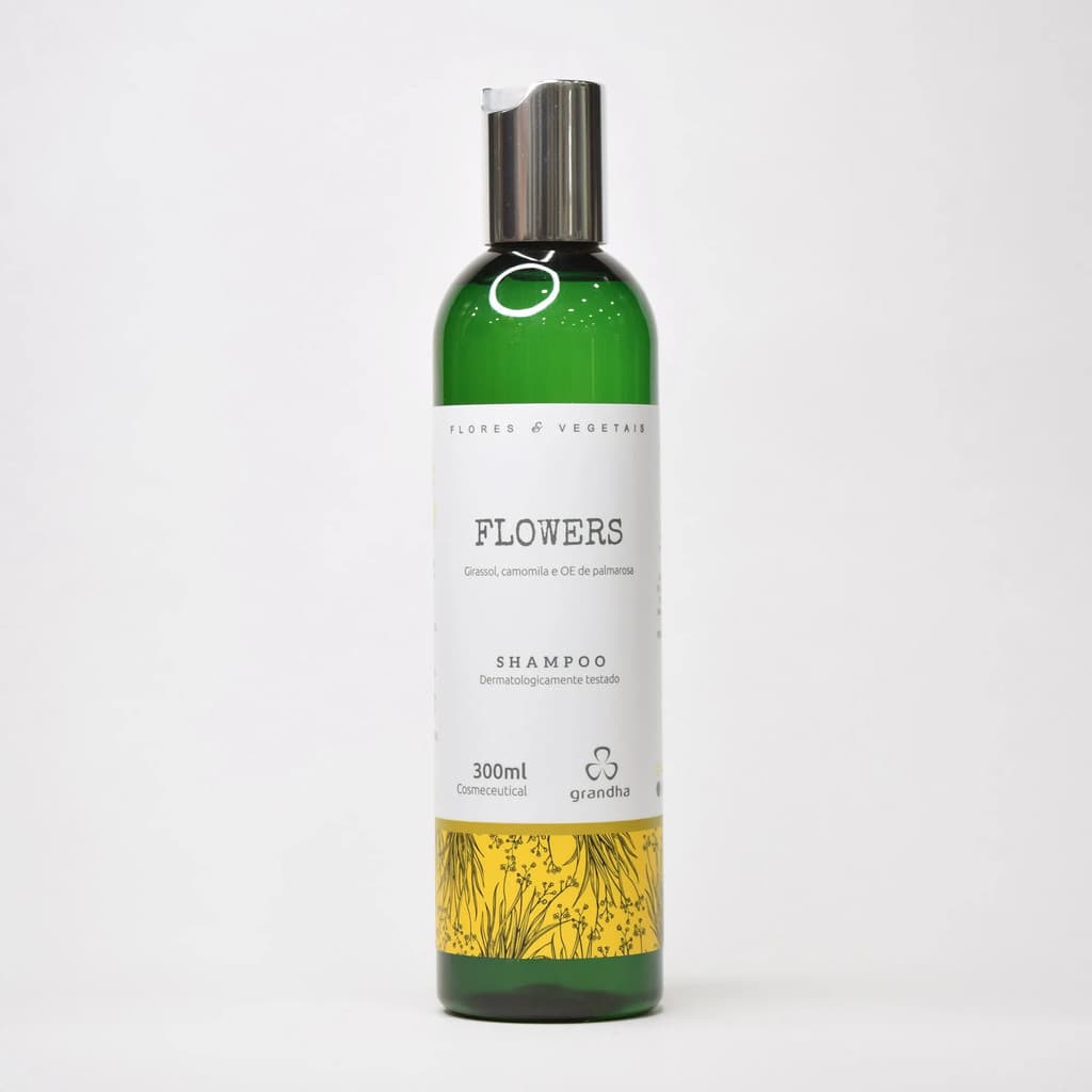 Shampoo para Cabelos Finos e Delicados Flowers 300ml - Grandha