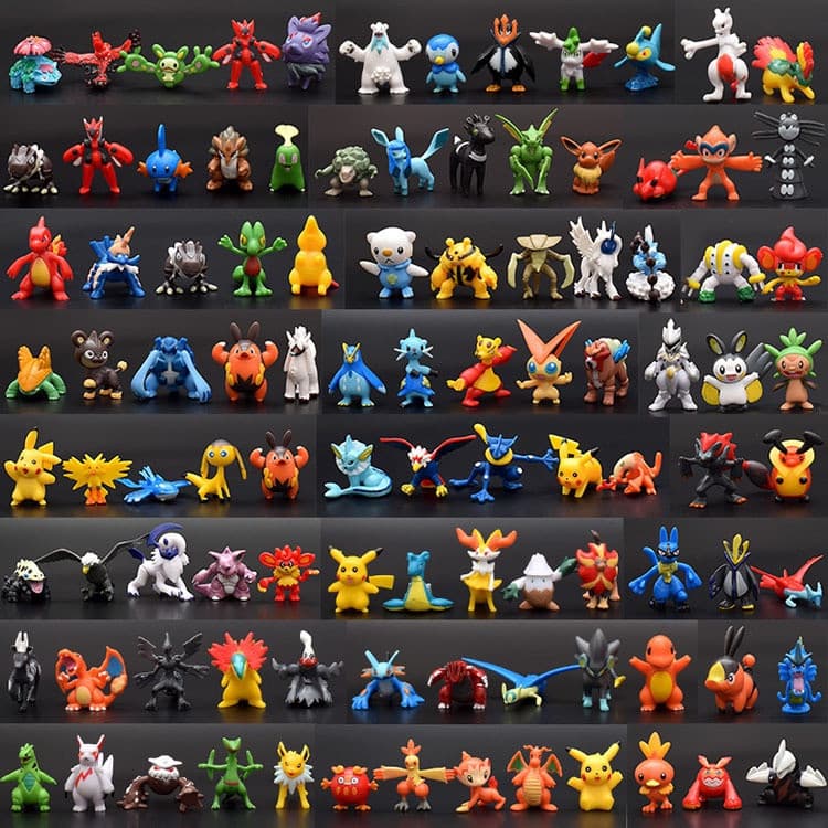 Kit 144 Bonecos Em Miniatura Pokémon Pikachu Coleção Infantil CQXV