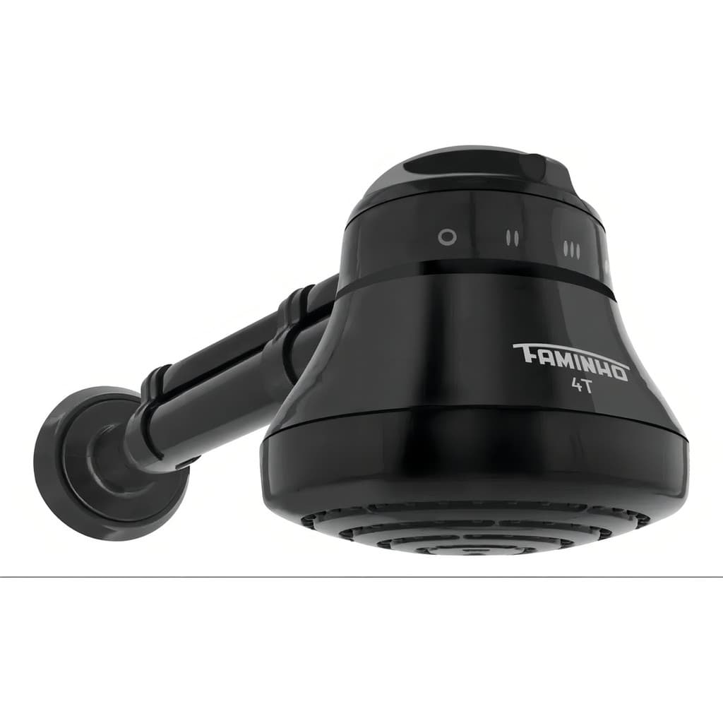 Chuveiro Elétrico Faminho 4T 6800W 220V com Braço - Preto
