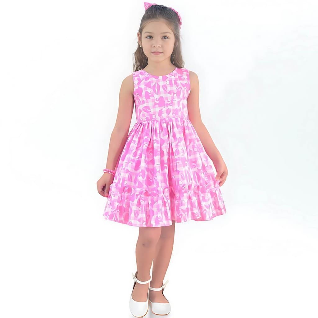 Vestido Barbi Rosa Casual Influencer Fashionista Blogueirinha