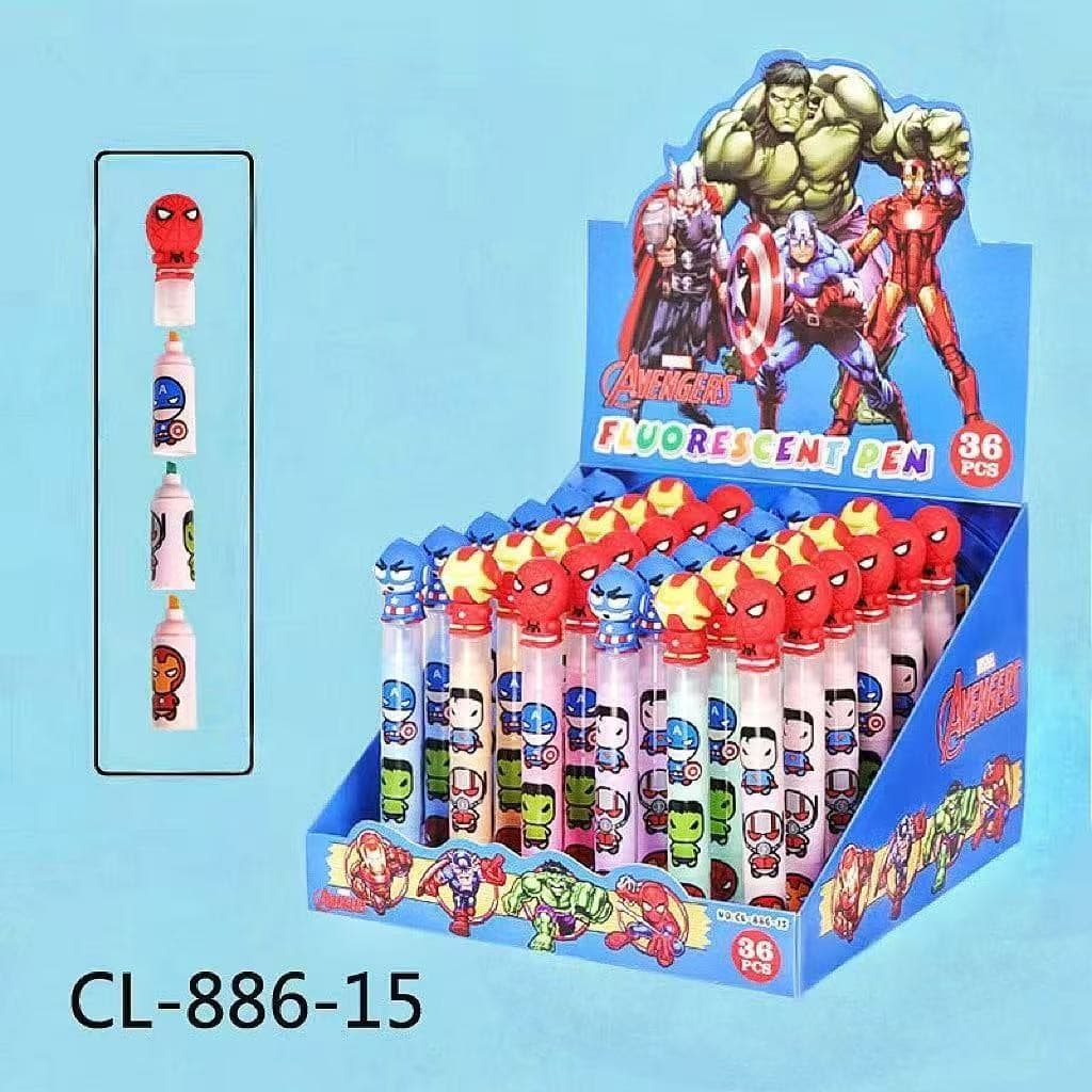 kit6/kit12pecas Chique 3 em 1 Desenho animado3 Cores Vibrante Papelaria Fofo