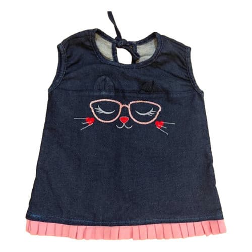 Vestido Jeans De Bebê 3 A 6 Meses Roupinha De Bebe Menina