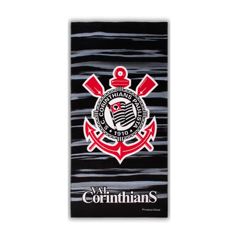 Toalha de Banho Time Buettner Aveludada Brasão Corinthians