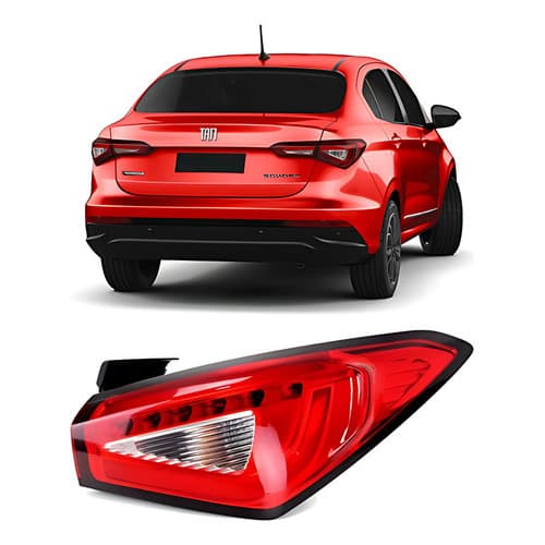 Lanterna Traseira Fiat Cronos Canto 2018 a 2022 Direito/Esquerdo com LED