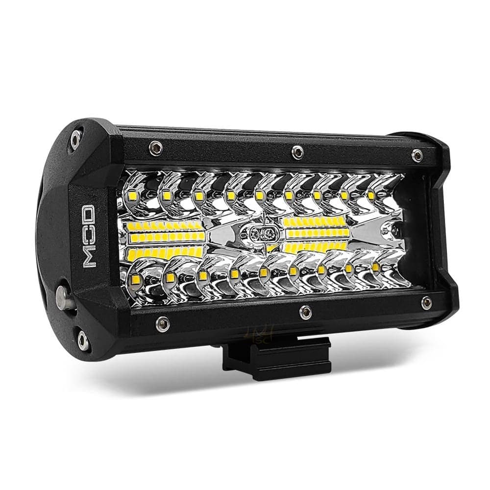 Barra LED Mod LEDs 120W 6500K Lente 8D Farol Milha Auxiliar Foco Spot e Flood 7 Polegadas IP68