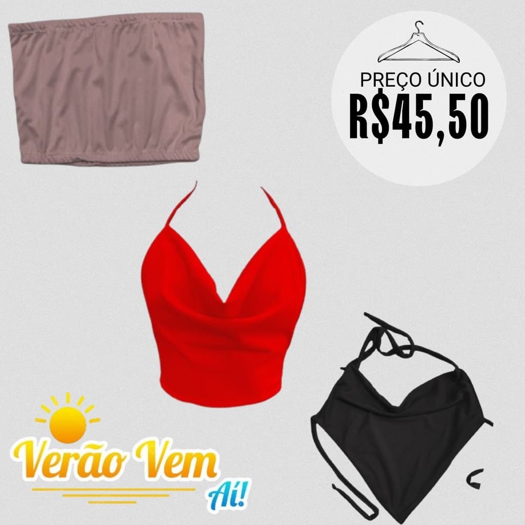 KIT 3 EM 1 BLUSA FEMININA GOLA TRIANGULA /DEGAGE /TOMARA QUE CAIA - 5 OPÇÃO DE COR - ESCOLHA AS CORES NO CHAT