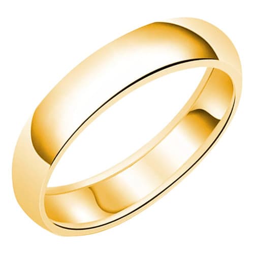 Anel Aliança 6mm Dourado De Aço Inox 316l